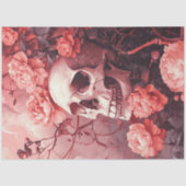 Decoupage Gothull Umgeben & Peach Blume Seidenpapier (Vorderseite)