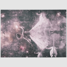 Decoupage Graceful Ballerina & Swans Lila Hue Seidenpapier