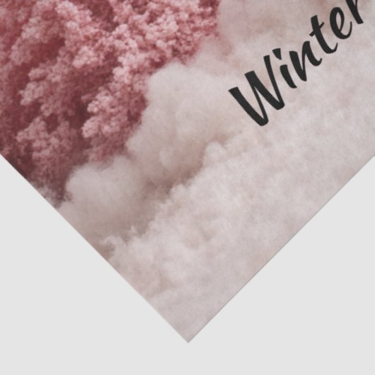 Decoupage Gradient Pink Hues Weihnachtsschnee Seidenpapier (Ausschnitt)