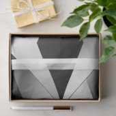 Decoupage Grayscale Geometric Patterns Diamond Seidenpapier (Geschenk)