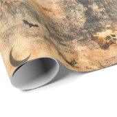 Decoupage Halloween Autumn Bat Moon Geschenkpapier (Rolleneckpunkt)