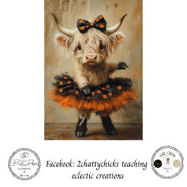 Decoupage Halloween Highland Ballerina Whimsy Seidenpapier