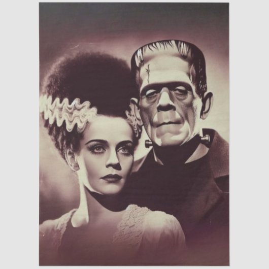 Decoupage Halloween Mr. & Mrs. Bolt Horror Duo Seidenpapier (Vorderseite)