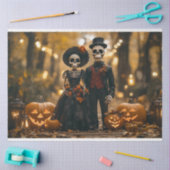 Decoupage Halloween Skeleton Couple Landscape Seidenpapier (Basteln)