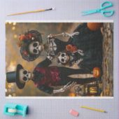 Decoupage Halloween Skeleton Family Seidenpapier (Basteln)