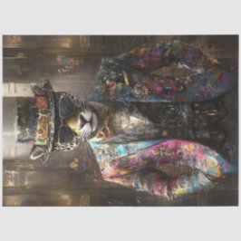 Decoupage Handsome Leopard Fashion Show Seidenpapier