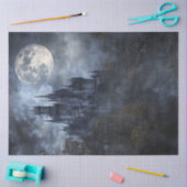 Decoupage Haunting Gothic Castle Moonlit Sky Seidenpapier (Basteln)