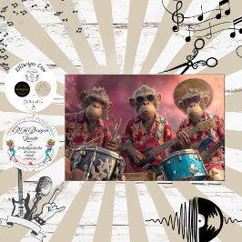 Decoupage Hawaiian Monkey Fur Feather Funk Band Seidenpapier