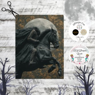 Decoupage Headless Horseman in Moonlit Sky Seidenpapier
