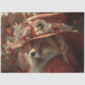 Découpage Herbst Fuchs Rustikaler Südlicher Charme Seidenpapier (Vorderseite)