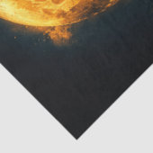 Decoupage Hexe Silhouette Glühen Orange Moon Seidenpapier (Ausschnitt)