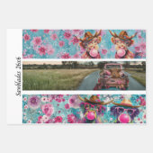 Decoupage Highland Calf Florals Handsaw Designs  Geschenkpapier Set (Vorderseite 2)