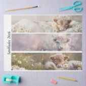 Decoupage Highland Calf Florals Handsaw Designs Seidenpapier (Basteln)