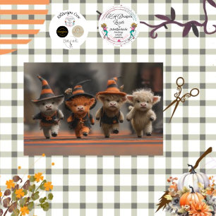 Decoupage Highland Calves Halloween Moo März Seidenpapier