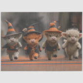 Decoupage Highland Calves Halloween Moo März Seidenpapier (Vorderseite)