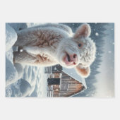 Decoupage Highland Calves Winter Scene  Geschenkpapier Set (Vorderseite 3)