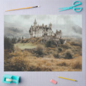 Decoupage Highland Castle Irland Misty Landschaft Seidenpapier (Basteln)