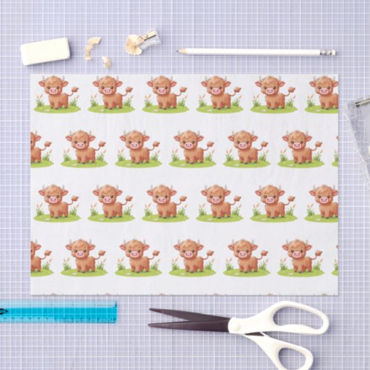 Decoupage Highland Cow Seidenpapier (Handwerk)