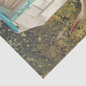 Decoupage Highland Cows Front Aquamarin Stall Seidenpapier (Ausschnitt)