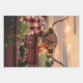 Decoupage Highland Cows Rustic Art Geschenkpapier Set (Vorderseite 3)