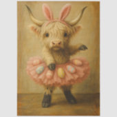 Decoupage Highland Easter Ballerina In Pink  Seidenpapier (Vorderseite)