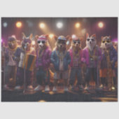 Decoupage Hip Hop Dog Band Fur Feathers Funk  Seidenpapier (Vorderseite)