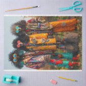 Decoupage Hippie Boho Standard Poodle Sisters Seidenpapier (Basteln)