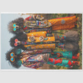 Decoupage Hippie Boho Standard Poodle Sisters Seidenpapier (Vorderseite)