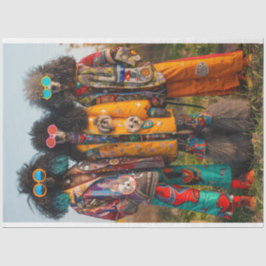 Decoupage Hippie Boho Standard Poodle Sisters Seidenpapier