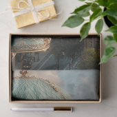 Decoupage Hot Air Ballon Eiffel Tower Szene Seidenpapier (Geschenk)