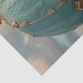 Decoupage Hot Air Ballon Eiffel Tower Szene Seidenpapier (Ausschnitt)