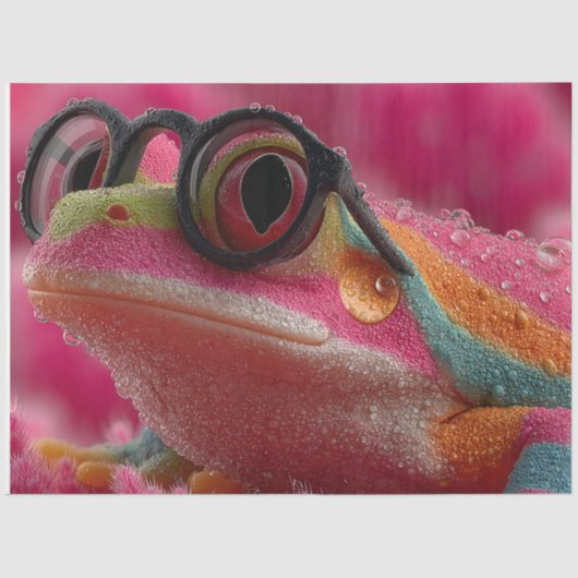 Decoupage Hot Pink Heatwave Hopper The Frosch Seidenpapier (Vorderseite)