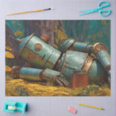 Decoupage Humanoid Robotic Steampunk Seidenpapier (Basteln)