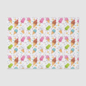 Decoupage Ice Cream Birthday Party Seidenpapier (Vorderseite)