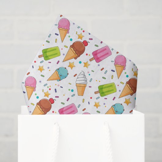 Decoupage Ice Cream Birthday Party Seidenpapier (Geschenktüte)
