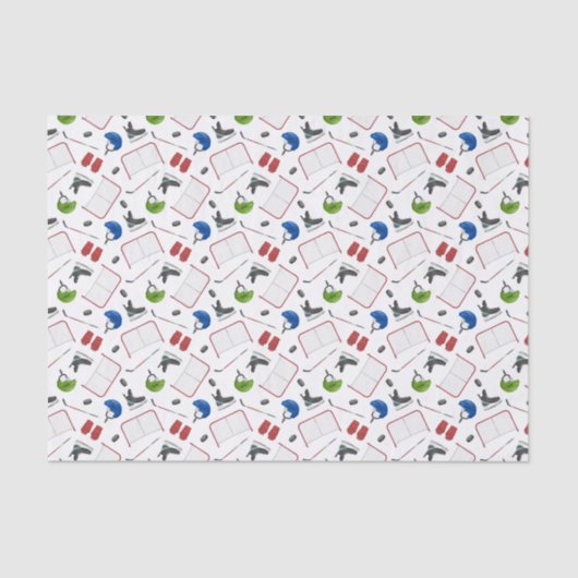 Decoupage Ice Hockey Geburtstagsparty Seidenpapier (Vorderseite)