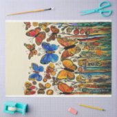 Decoupage im Folk Art Malerei Schmetterlinge Seidenpapier (Basteln)