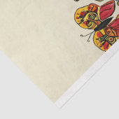 Decoupage im Folk Art Malerei Schmetterlinge Seidenpapier (Ausschnitt)