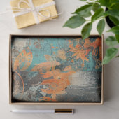 Decoupage Imitats Mixed Media Patina Burnt Orange Seidenpapier (Geschenk)