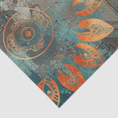 Decoupage Imitats Mixed Media Patina Burnt Orange Seidenpapier (Ausschnitt)