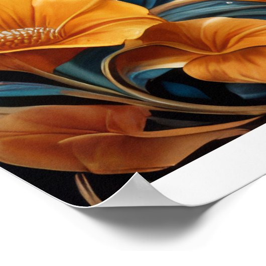 Decoupage - Indischer heiliger Elefant als Symbol Poster (Ecke)