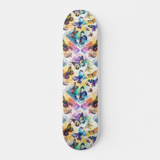 Decoupage Inspiriert Butterfly Collage Skateboard (Vorne)
