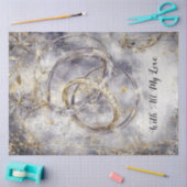 Decoupage Intertwing Rings Save the Date Seidenpapier (Basteln)