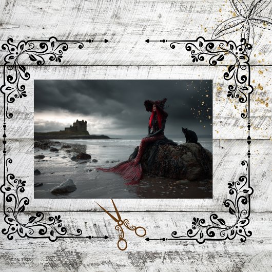 Decoupage Irish Mermaid Fall Gothic Elegance Seidenpapier