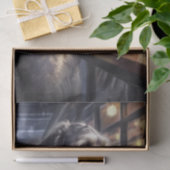 Decoupage Irish Wolfhound im Café Seidenpapier (Geschenk)