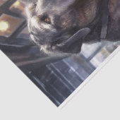 Decoupage Irish Wolfhound im Café Seidenpapier (Ausschnitt)