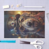 Decoupage Irish Wolfhound Steampunk Seidenpapier (Handwerk)