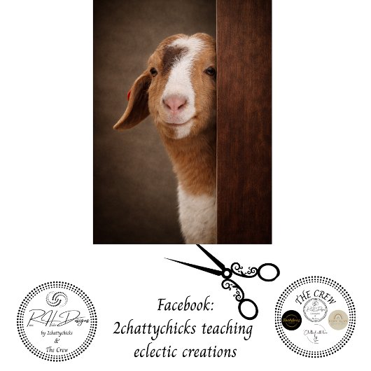 Decoupage Jerry Goat Funny Farmyard Troublemaker Seidenpapier