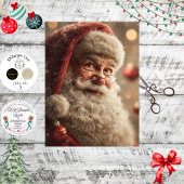 Decoupage Jolly Santa Close-up Festive Christmas  Seidenpapier