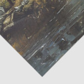 Decoupage Junting Fishing Elk Mountains Snow Seidenpapier (Ausschnitt)